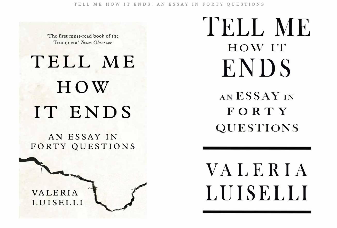 Tell Me How It Ends: An Essay in 40 Questions by Valeria Luiselli