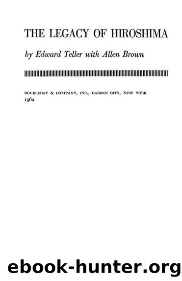Teller on secrecy, civil defense shelters and evacuation and limited tactical nuclear war plans EXTRACTS by Unknown