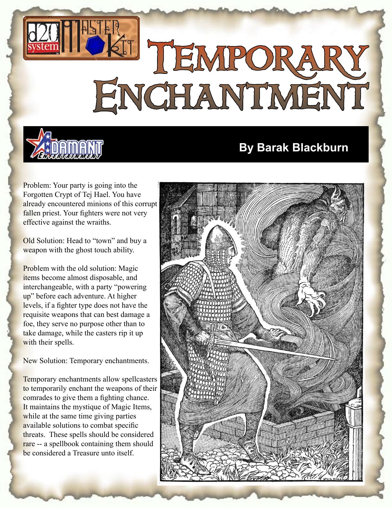 Temporary Enchantment by Adamant Entertainment