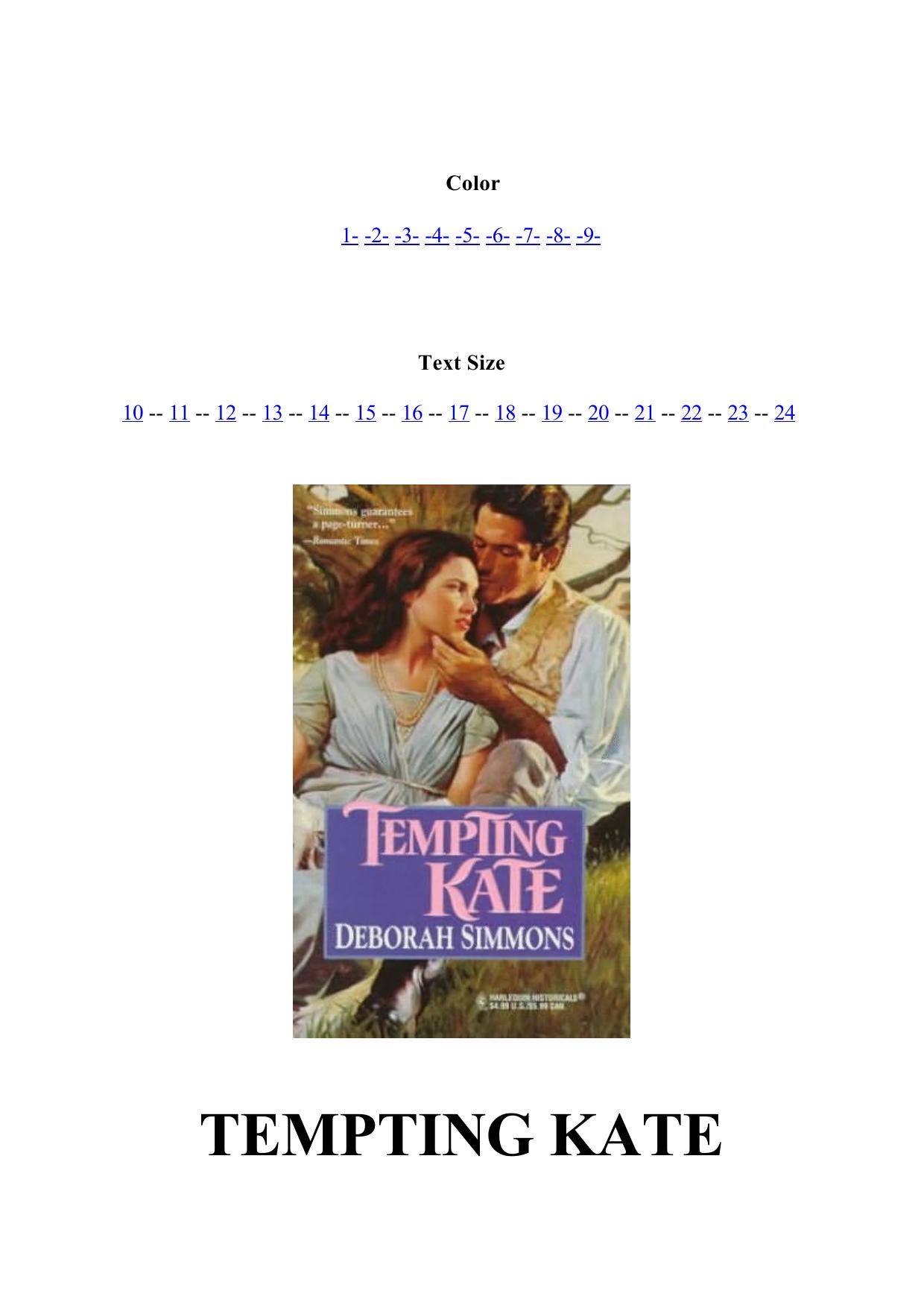 Tempting Kate by Deborah Simmons