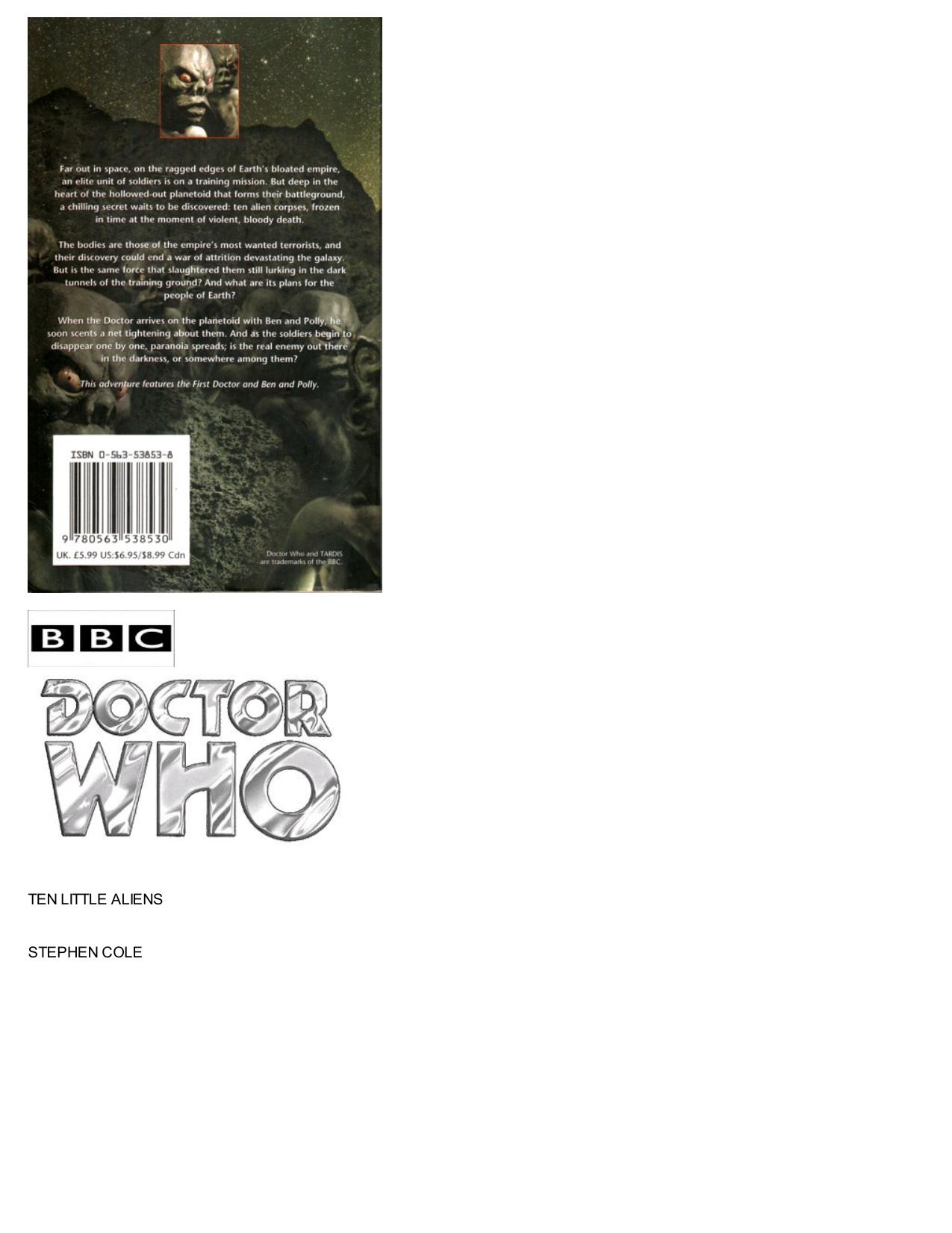 Ten Little Aliens by Stephen Cole