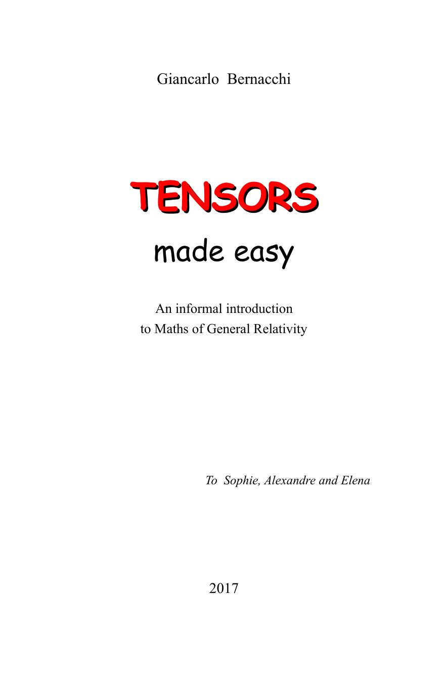 Tensors made easy by Unknow
