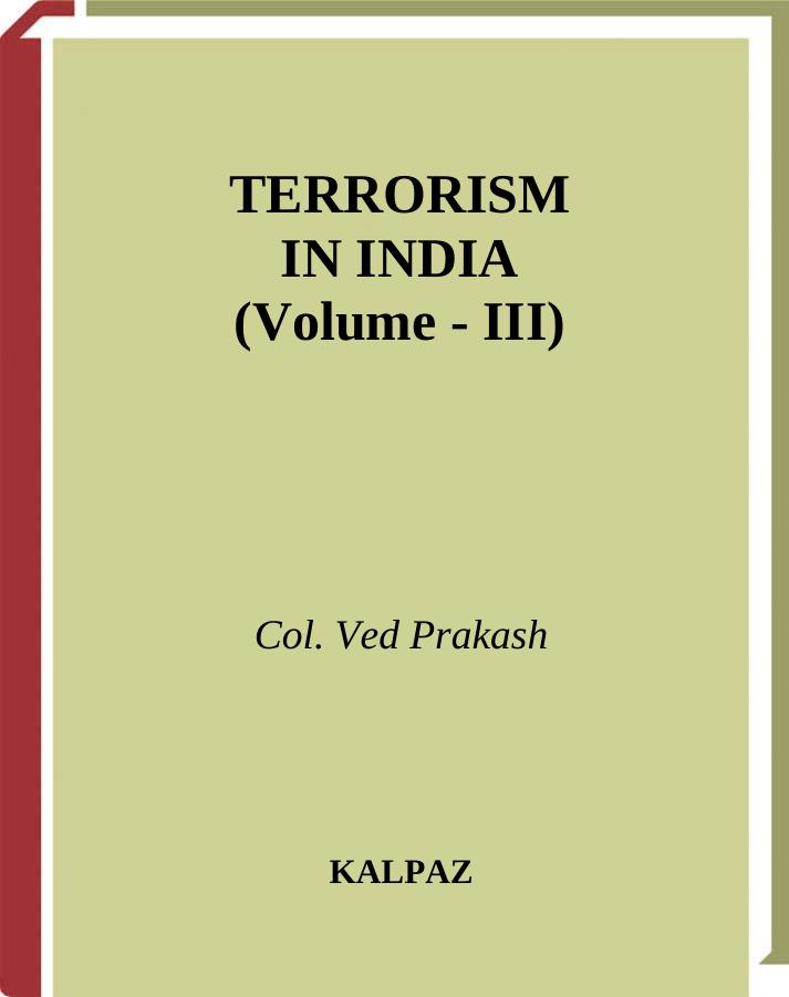 Terrorism in India, Volume 3 by Ved Prakash