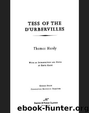 Tess of the d'Urbervilles (Barnes & Noble Classics Series) by Thomas Hardy