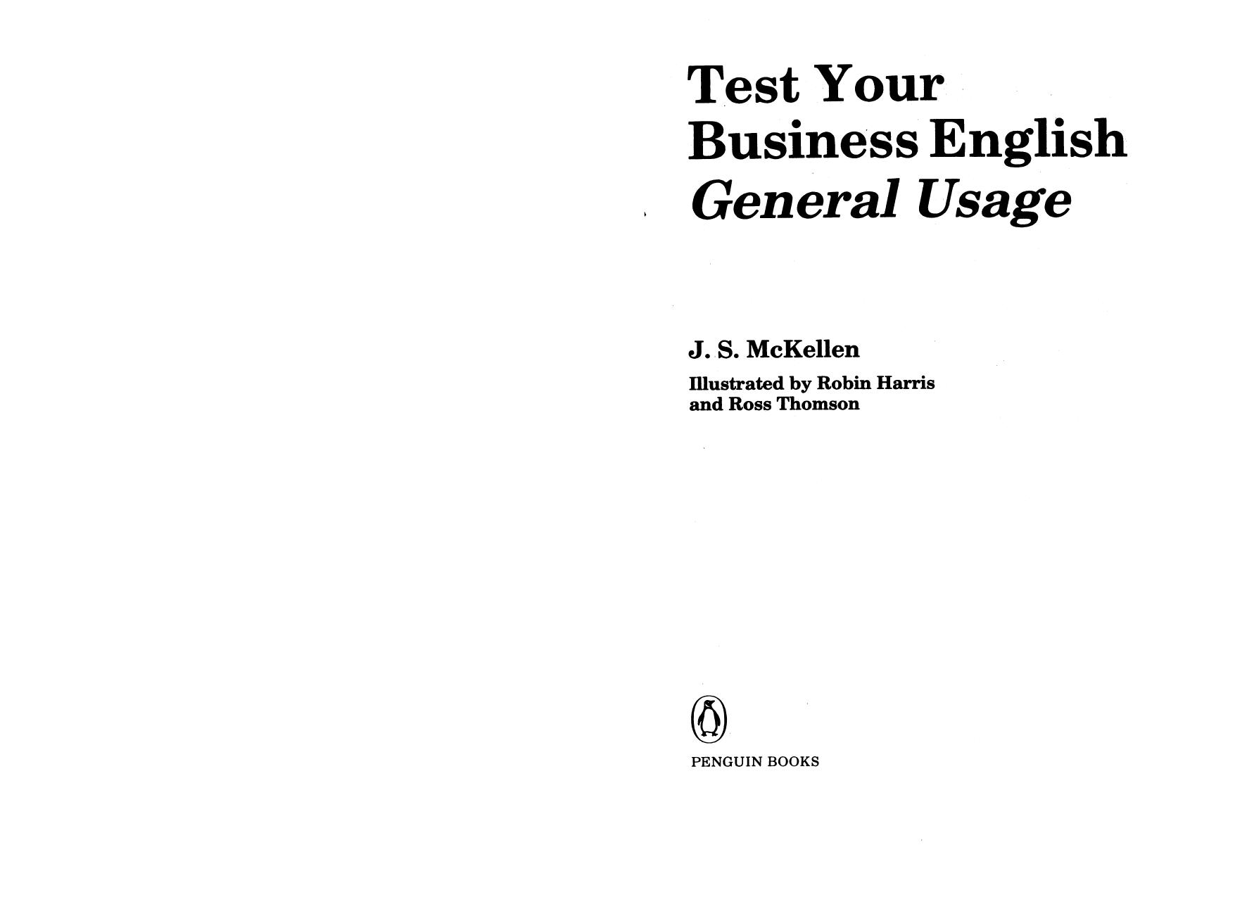 Test Your Business English: General Usage by J.S. McKellen