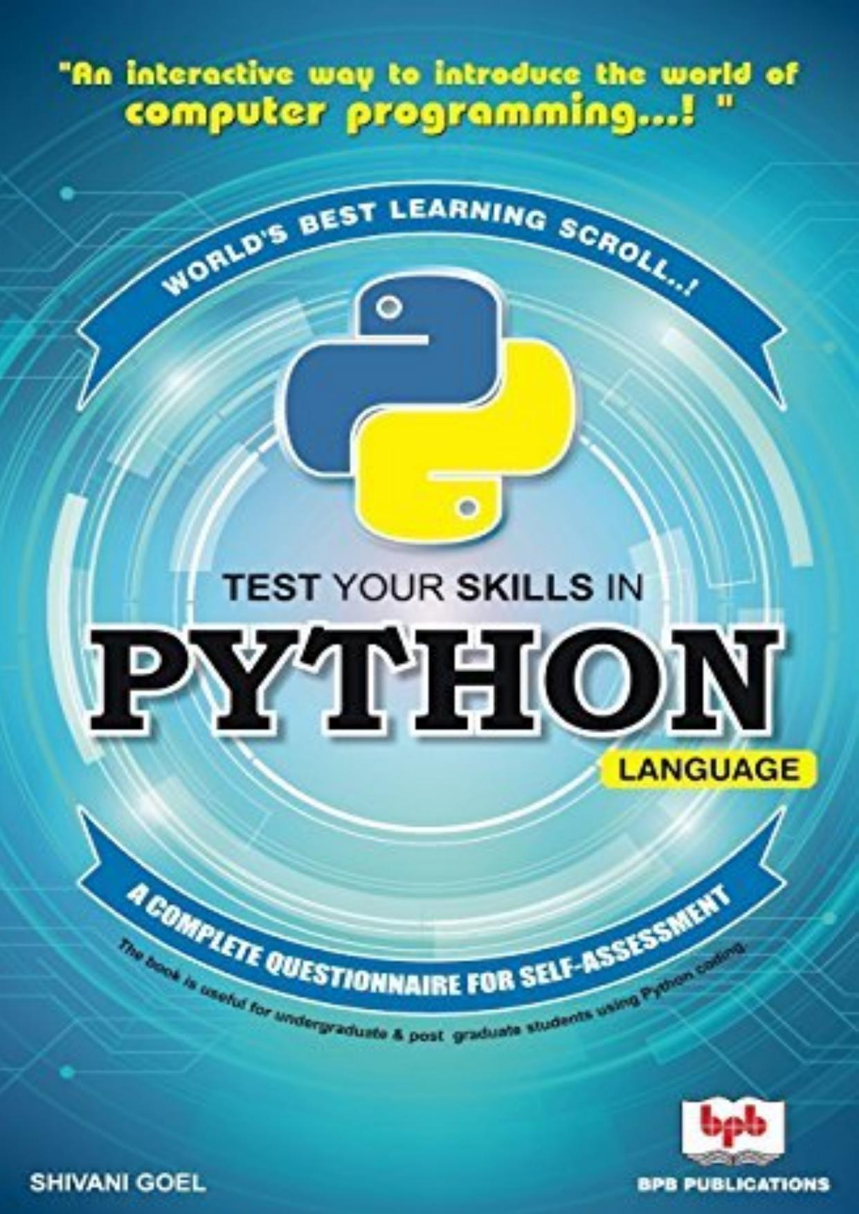 Test your skills in Python Language by Shivani Goel