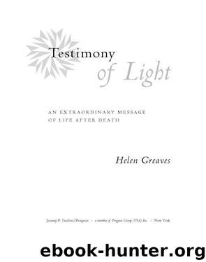 Testimony of Light by Helen Greaves