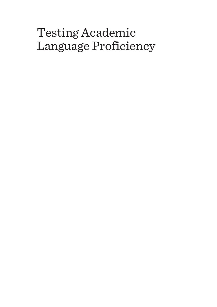 Testing Academic Language Proficiency by Marco Mezzadri