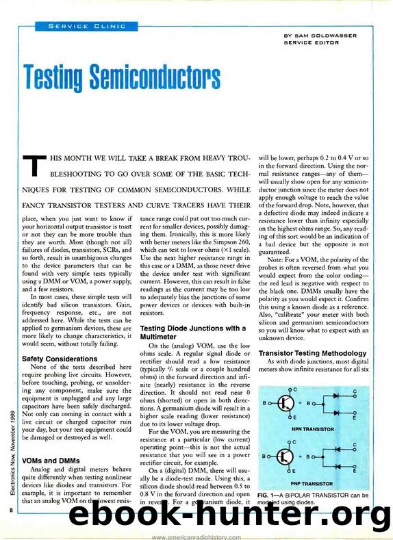Testing Semiconductors by Unknown