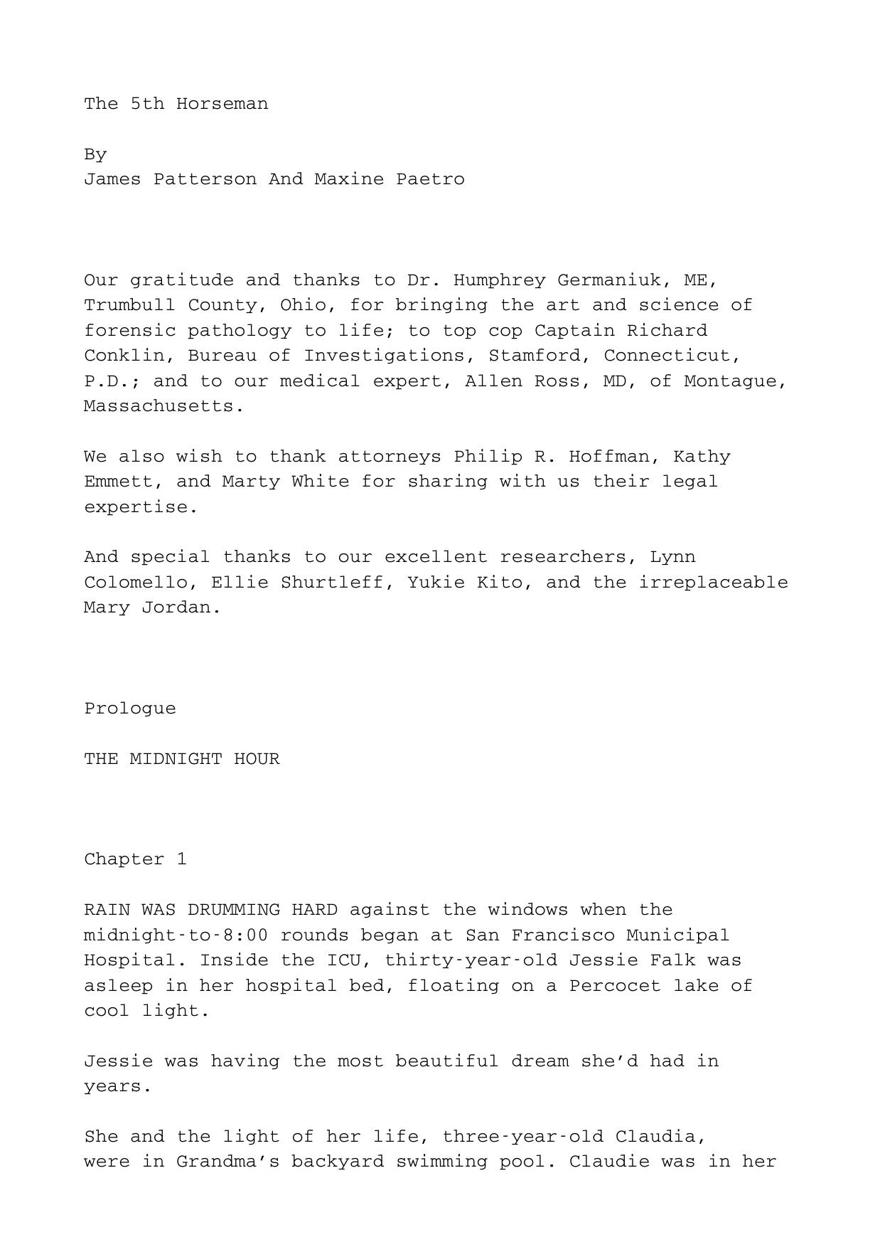 Text file converted with freeware AcroPad - www.dreamscape.it by James Patterson & Maxine Paetro