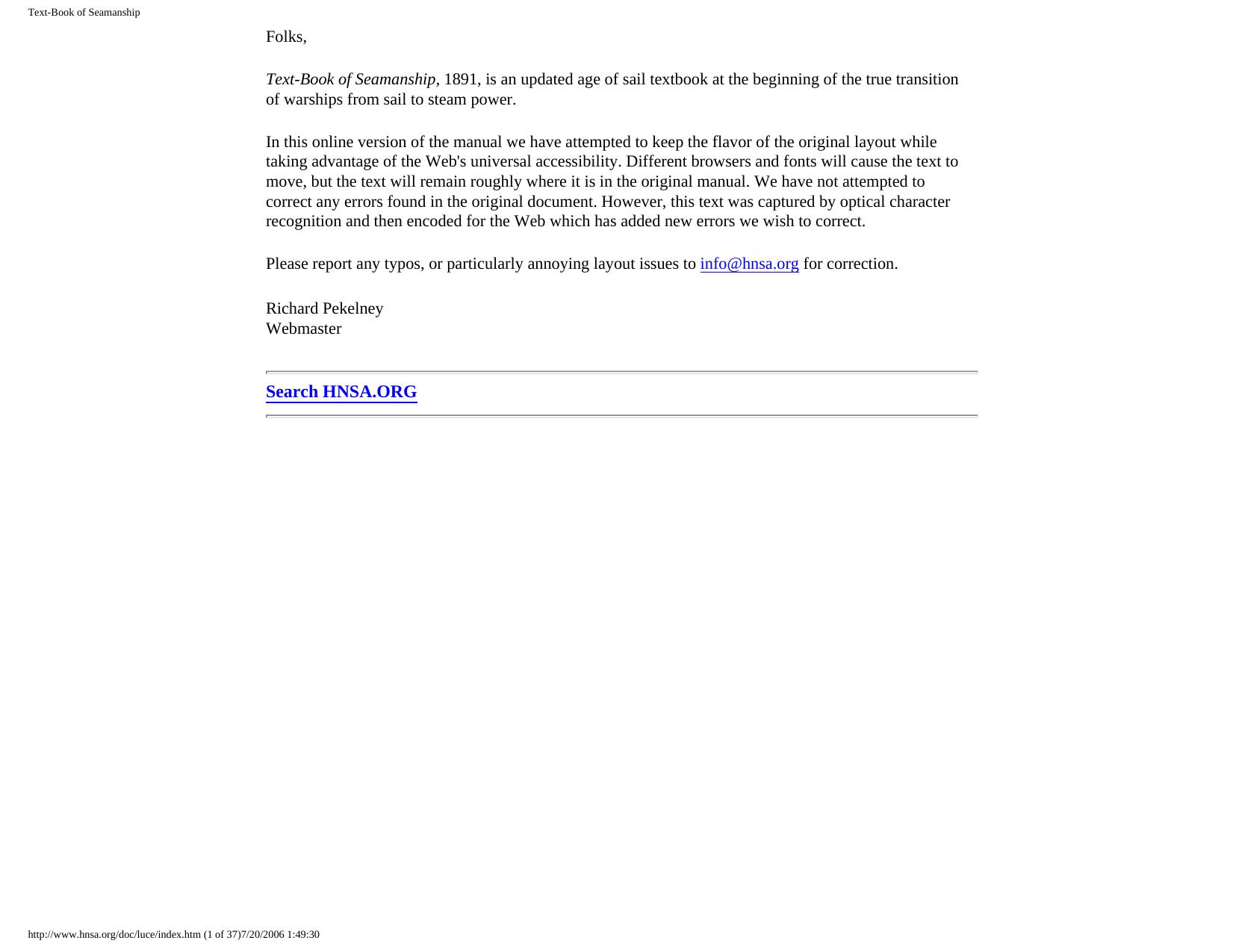 Text-book of seamanship. The equipping and handling of vessels under sail or steam. For the use of the United States Naval academy by Stephen Bleecker Luce; Aaron Ward; Samuel Seabury; United States Naval Academy
