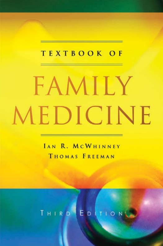 Textbook of Family Medicine by Ian R McWhinney Thomas Freeman