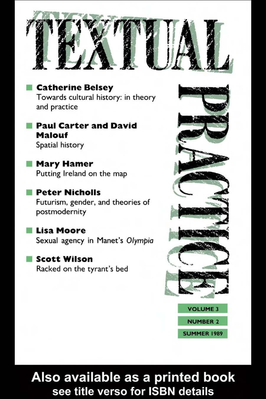 Textual Practice: Issue 8 Volume 3 No. 2 (Textual Practice) by Terence Hawkes
