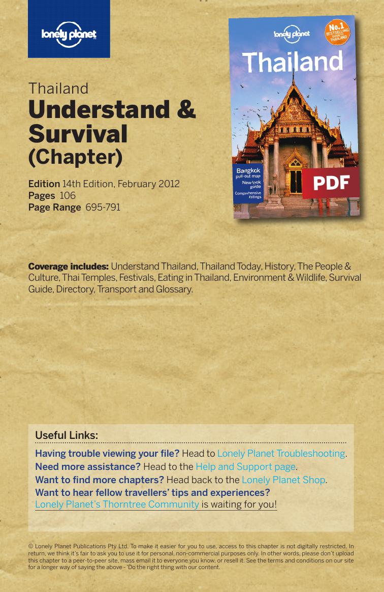 Thailand - Understand & Survival (Chapter) by Lonely Planet
