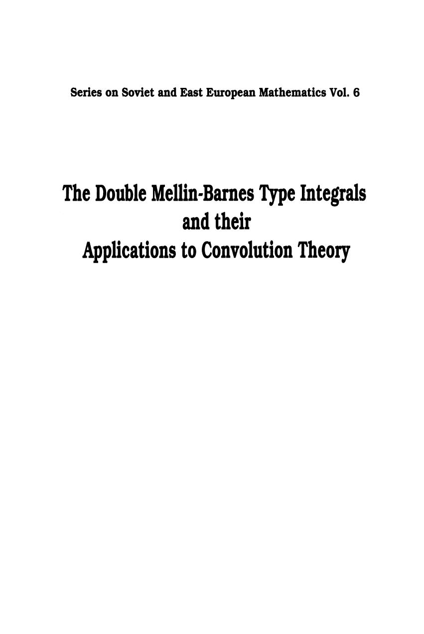 Thanh H. The double Mellin-Barnes type integrals...apps...1992 by Unknown