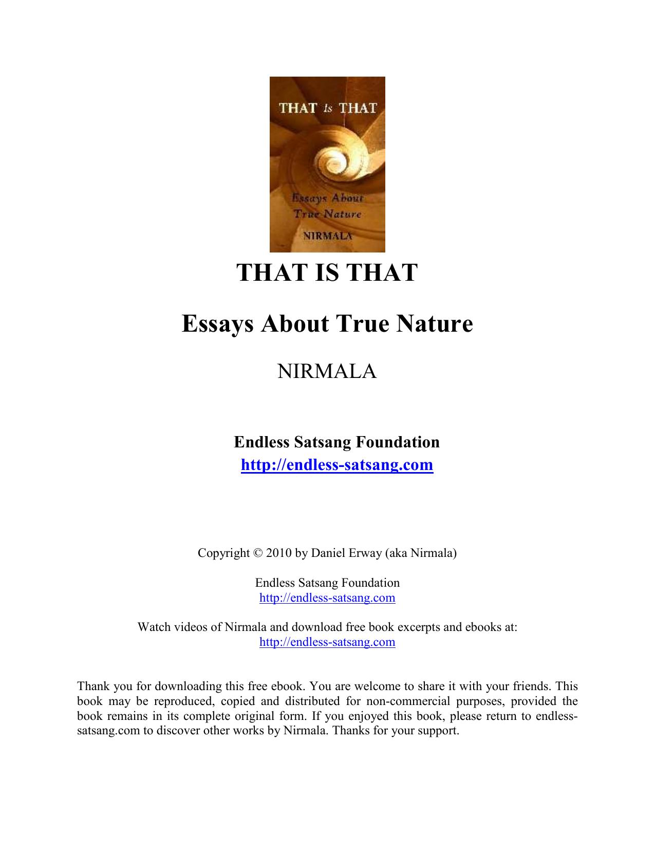 That Is That by Nirmala aka Daniel Erway