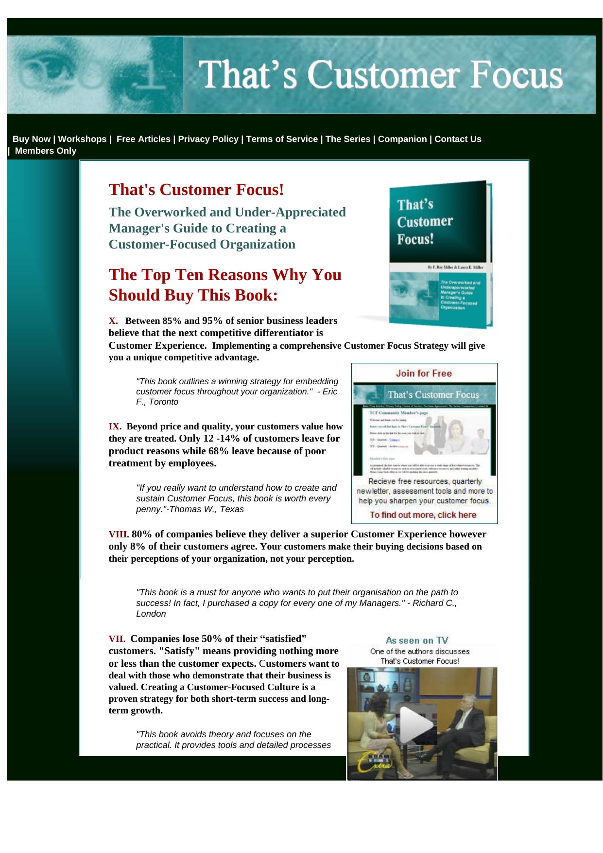 Thats Customer Focus. by Best of Kuszter's Collection