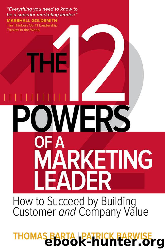 The 12 Powers of a Marketing Leader: How to Succeed by Building Customer and Company Value by thomas barta Patrick Barwise