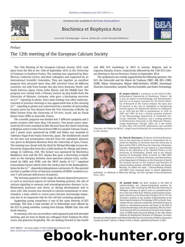 The 12th meeting of the European Calcium Society by Jacques Haiech & Claus W. Heizmann & Joachim Krebs