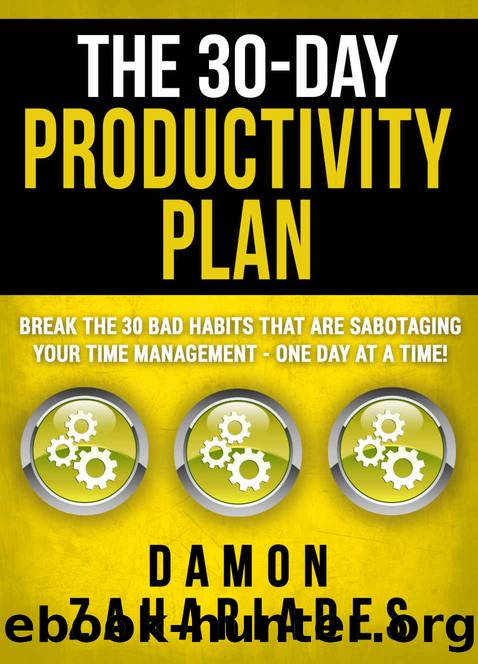 The 30-Day Productivity Plan: Break The 30 Bad Habits That Are Sabotaging Your Time Management - One Day At A Time! (The 30-Day Productivity Boost Book 1) by Damon Zahariades