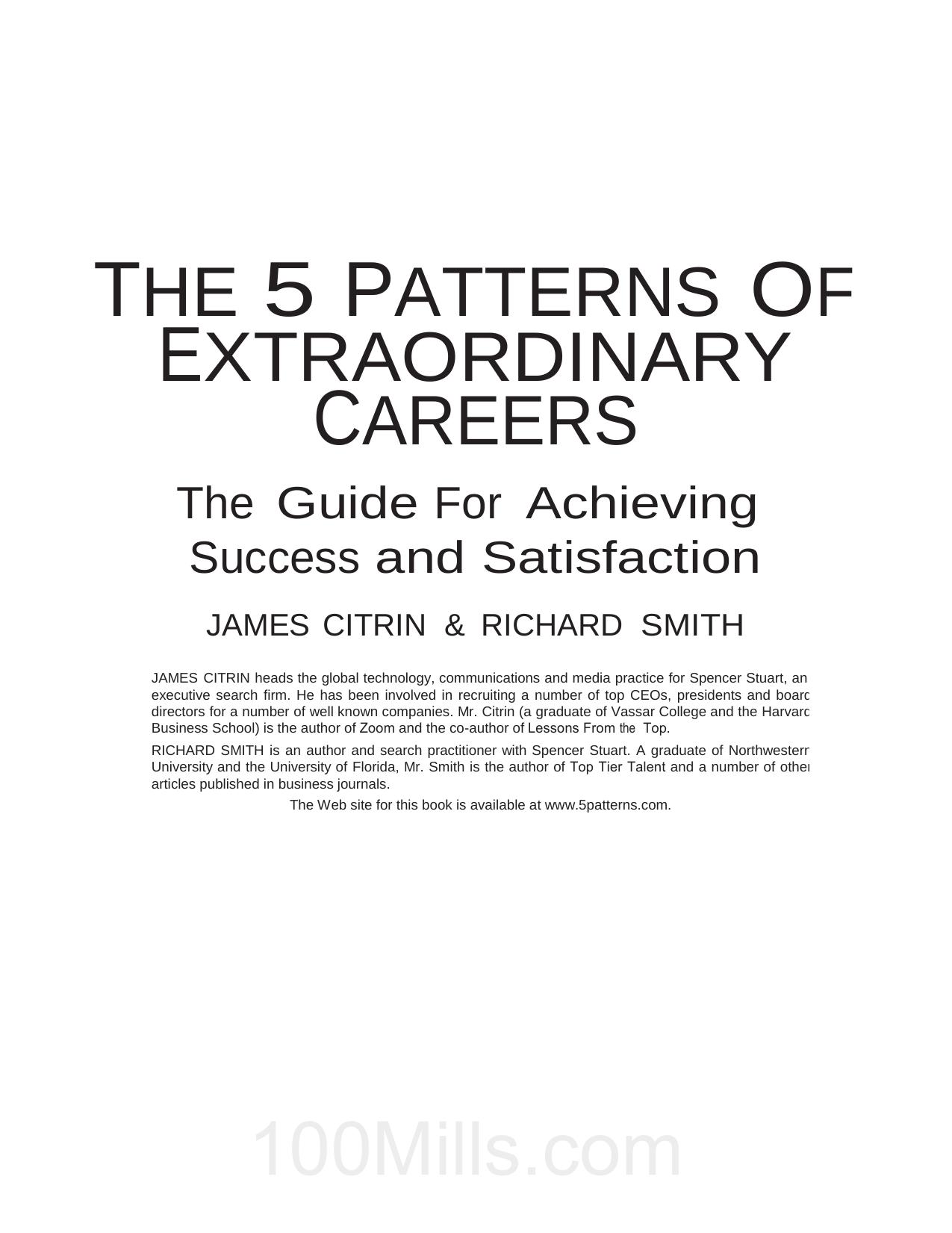The 5 Patterns of Extraordina... by Rob