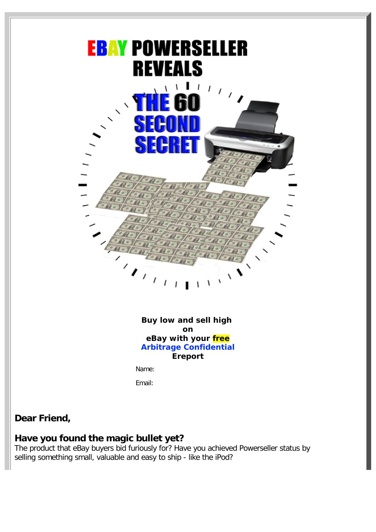 The 60 Second Secret. by Best of Kuszter's Collection