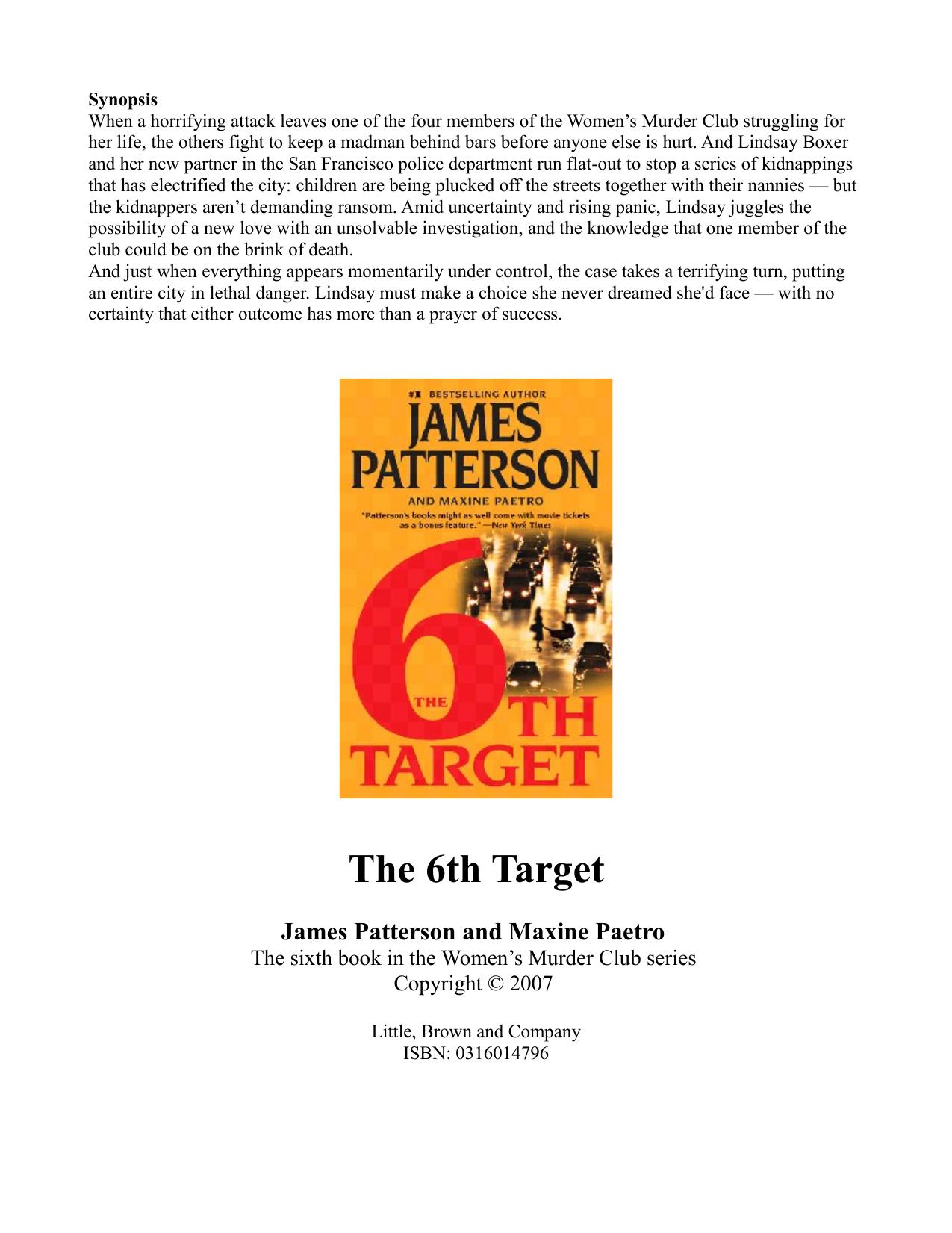 The 6th Target by James Patterson Maxine Paetro