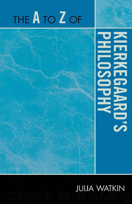 The A to Z of Kierkegaard's Philosophy by Julia Watkin