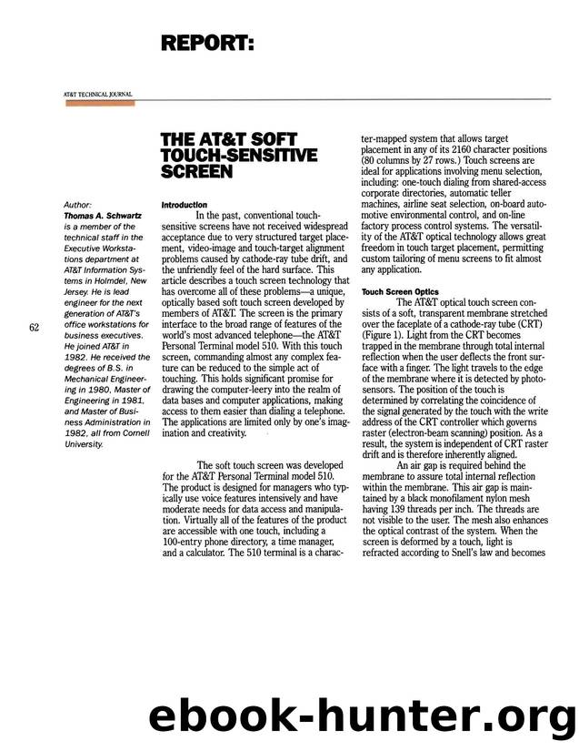 The AT&T Soft TouchSensitive Screen by Unknown