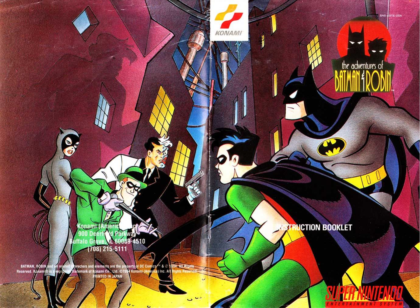 The Adventures of Batman and Robin Manual (SNES) by superfly