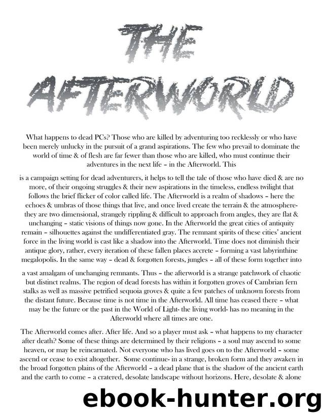 The Afterworld a Guide to the Worlds Beyond Death (GotN) by Unknown