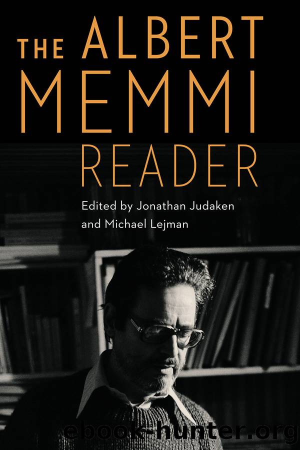 The Albert Memmi Reader by Albert Memmi