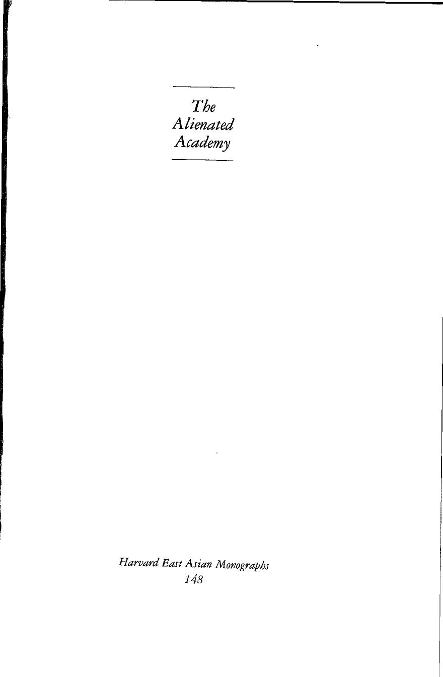 The Alienated Academy: Culture and Politics in Republican China, 1919-1937 by Wen-Hsin Yeh