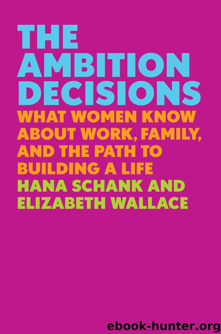 The Ambition Decisions by Hana Schank Elizabeth Wallace