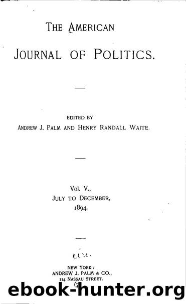 The American Journal of Politics by Unknown