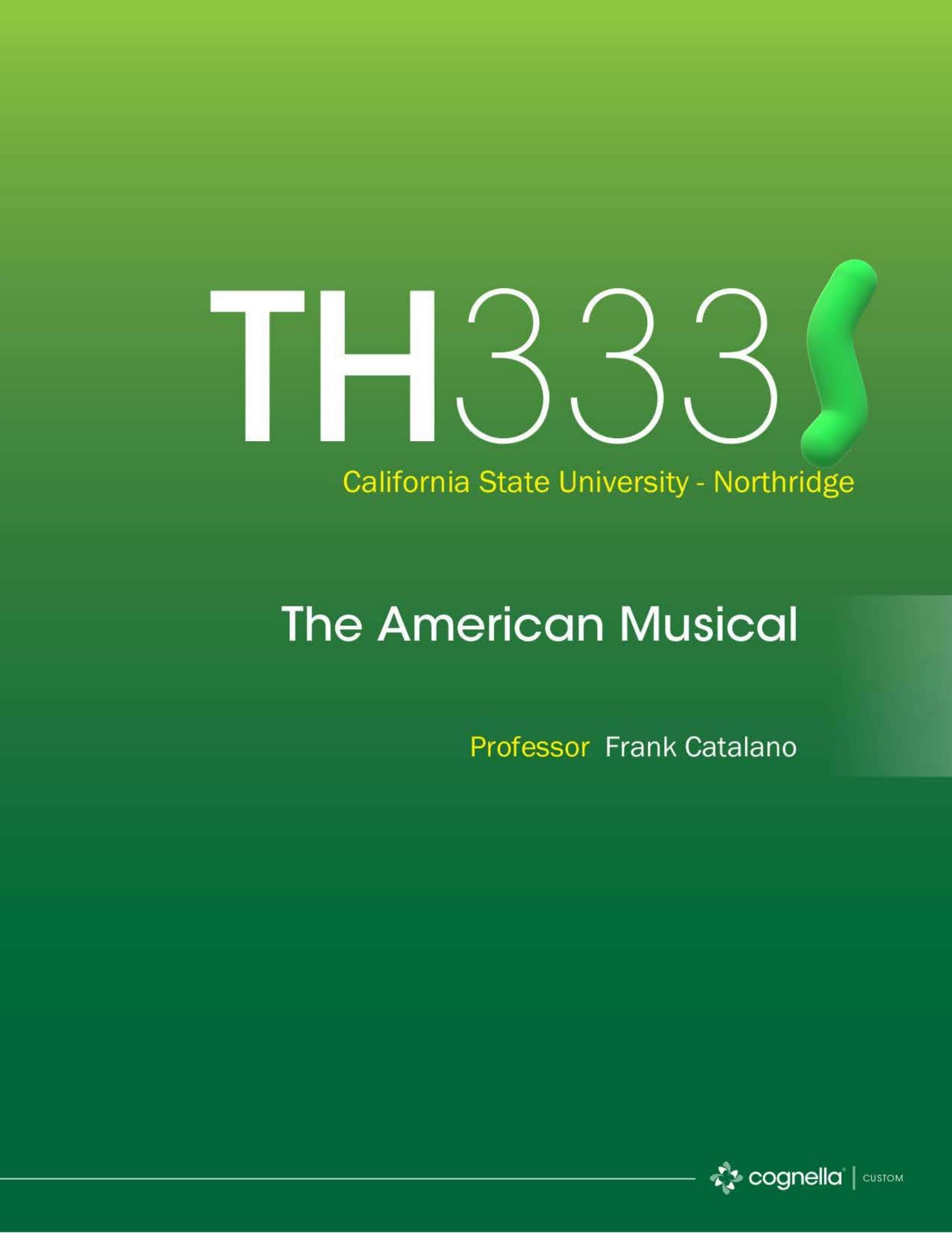 The American Musical by Frank Catalano