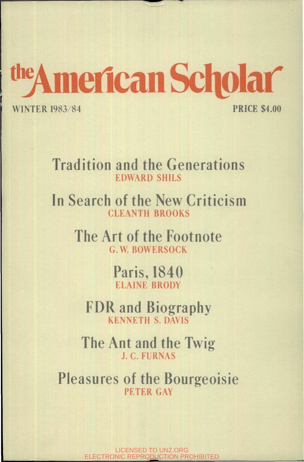 The American Scholar v53n01 (1984-Spring) (unz) by Unknown