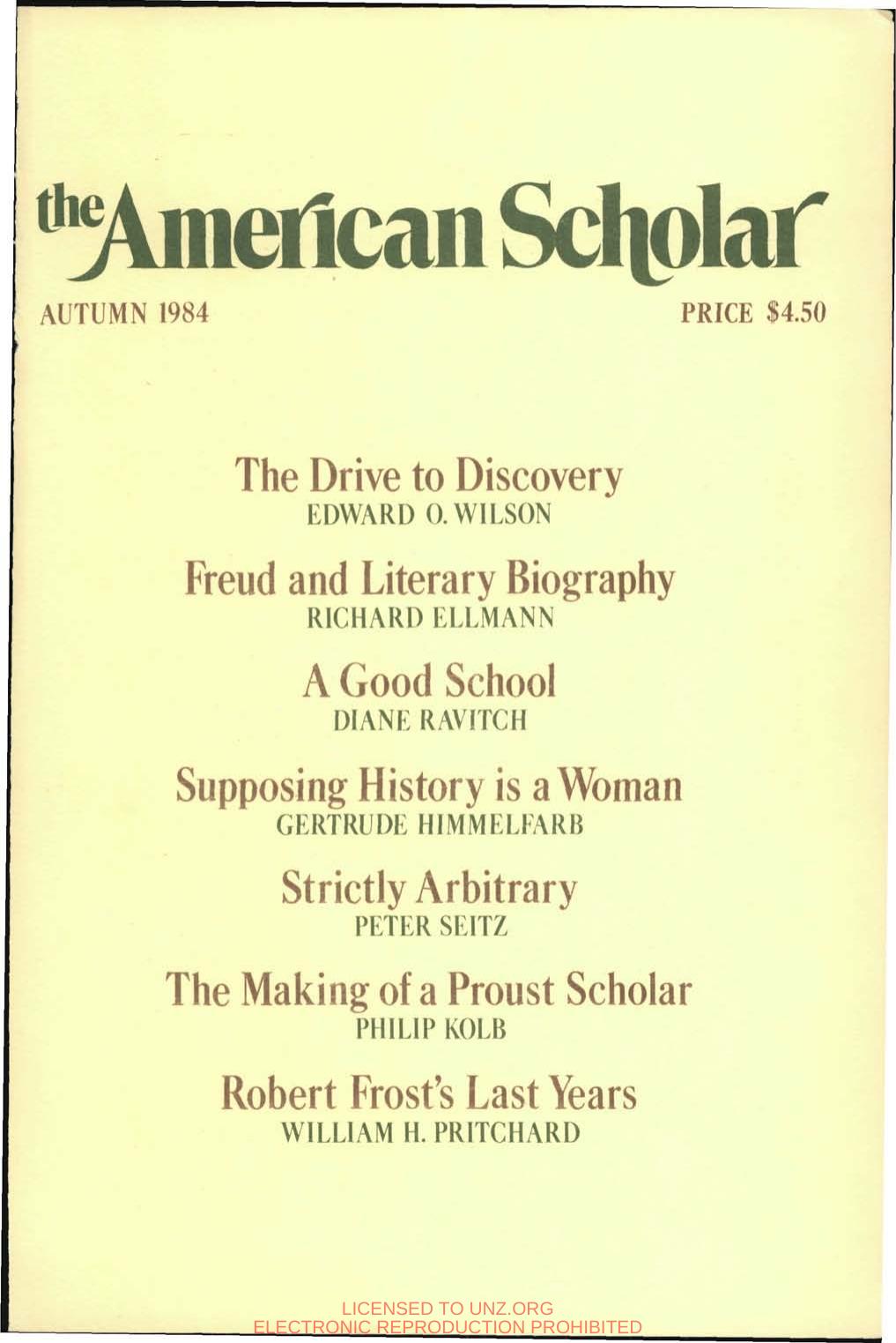 The American Scholar v53n04 (1984-Winter) (unz) by Unknown
