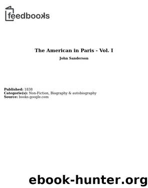 The American in Paris - Vol. I by John Sanderson