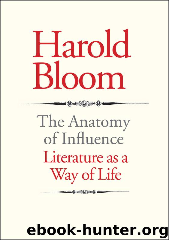 The Anatomy of Influence by Harold Bloom