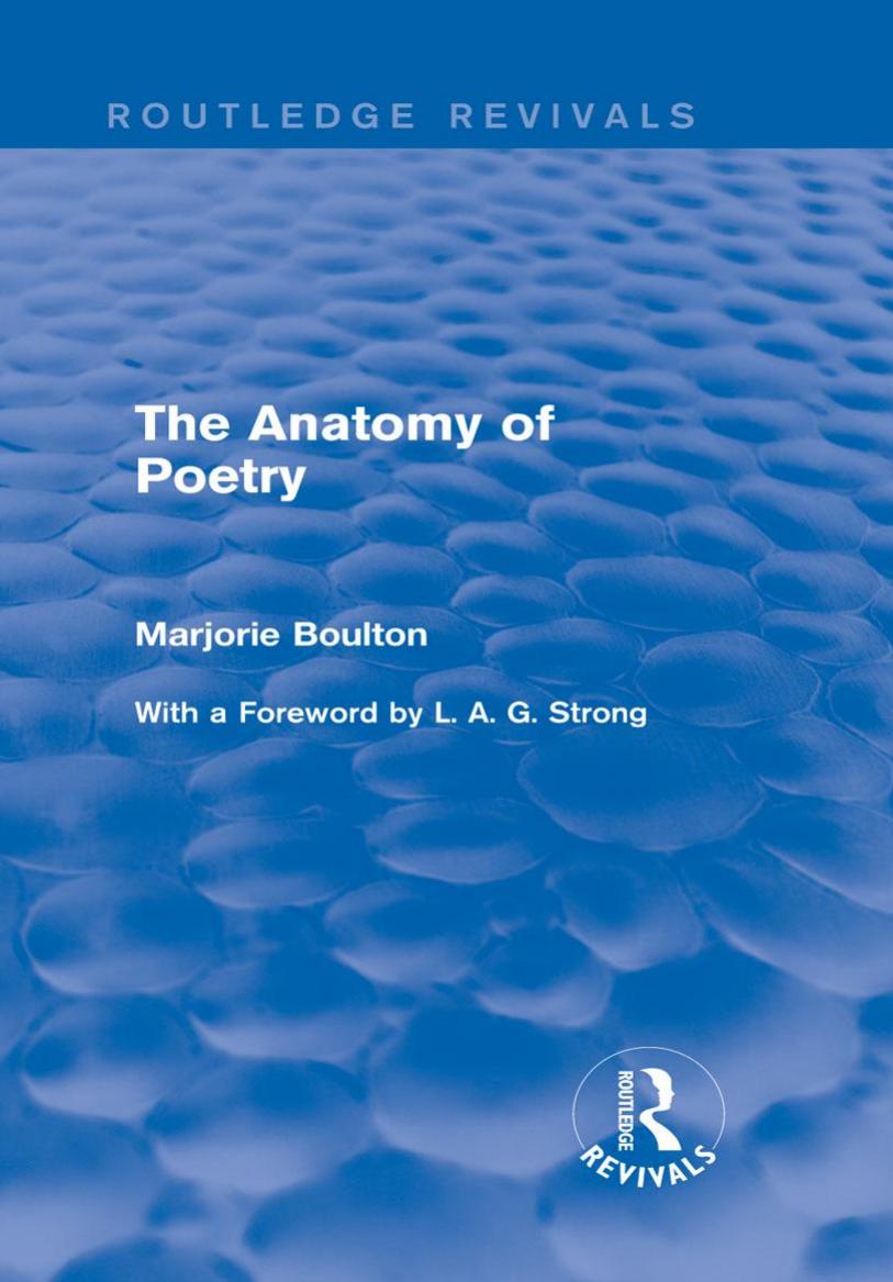 The Anatomy of Poetry by Marjorie Boulton
