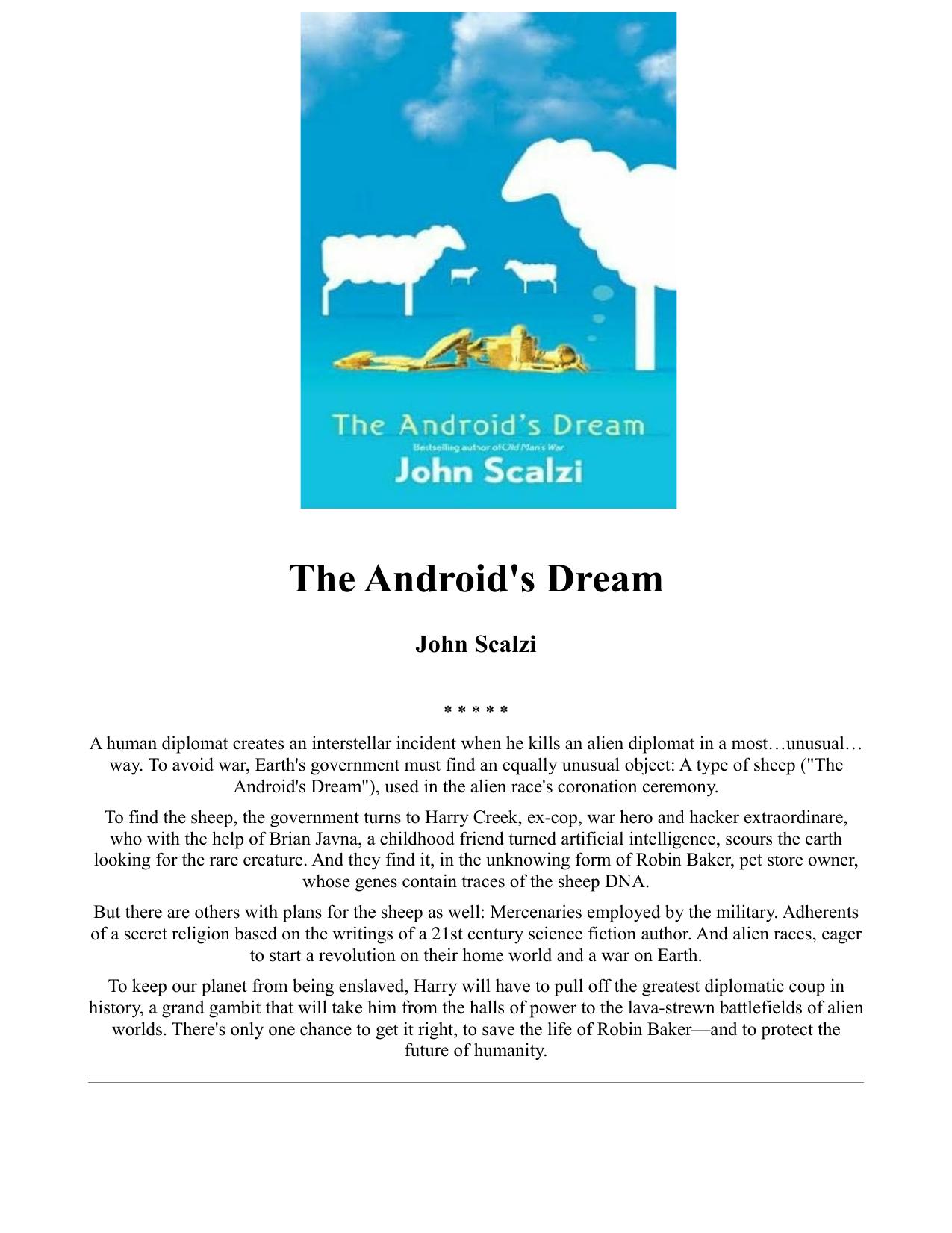 The Android's Dream by John Scalzi