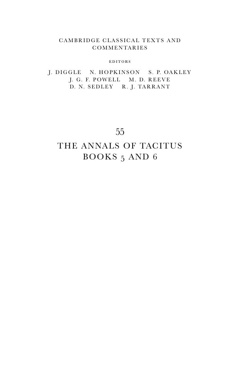 The Annals of Tacitus: Books 5-6 by A J Woodman
