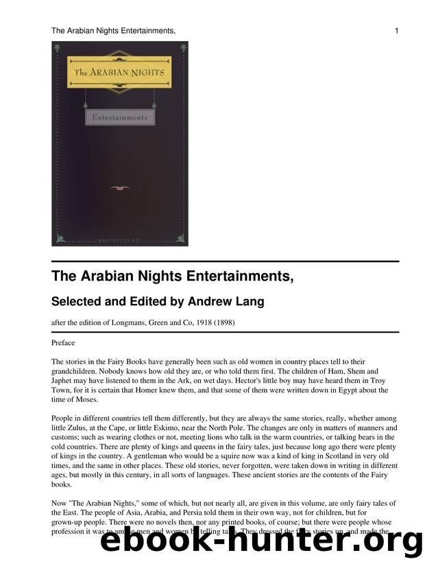The Arabian Nights by The Arabian Nights Entertainments