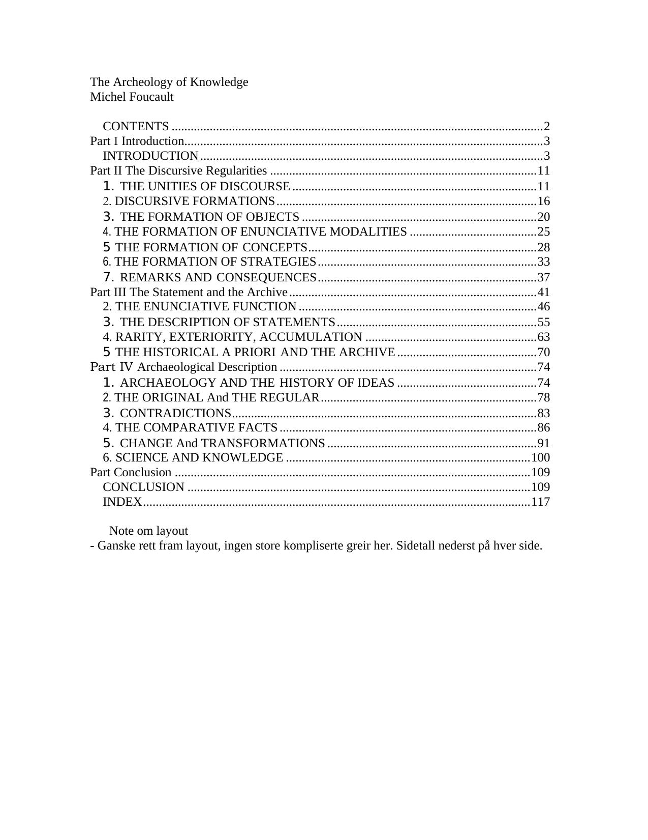 The Archaeology of Knowledge by Michel Foucault