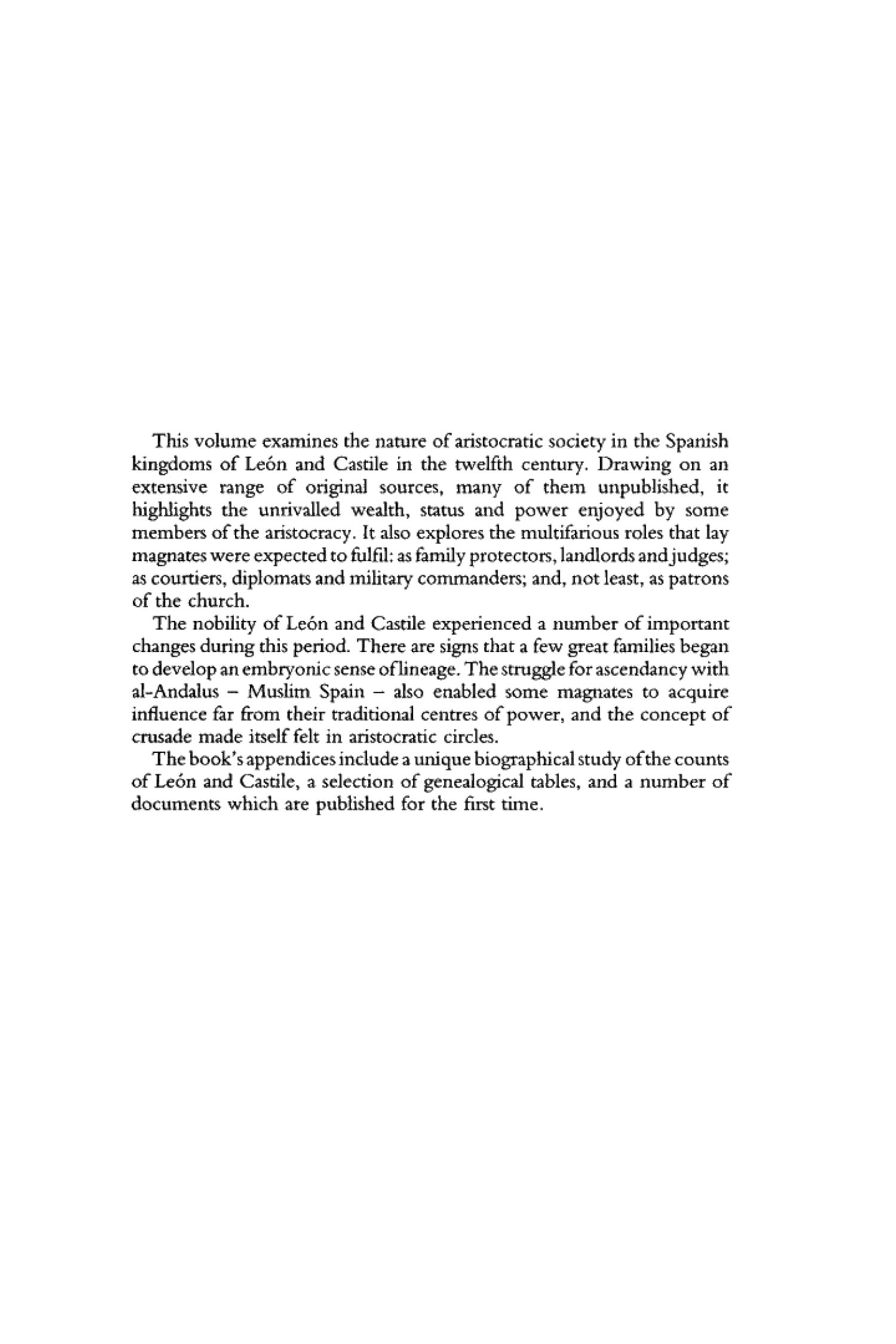 The Aristocracy in Twelfth-Century León and Castile by Simon Barton