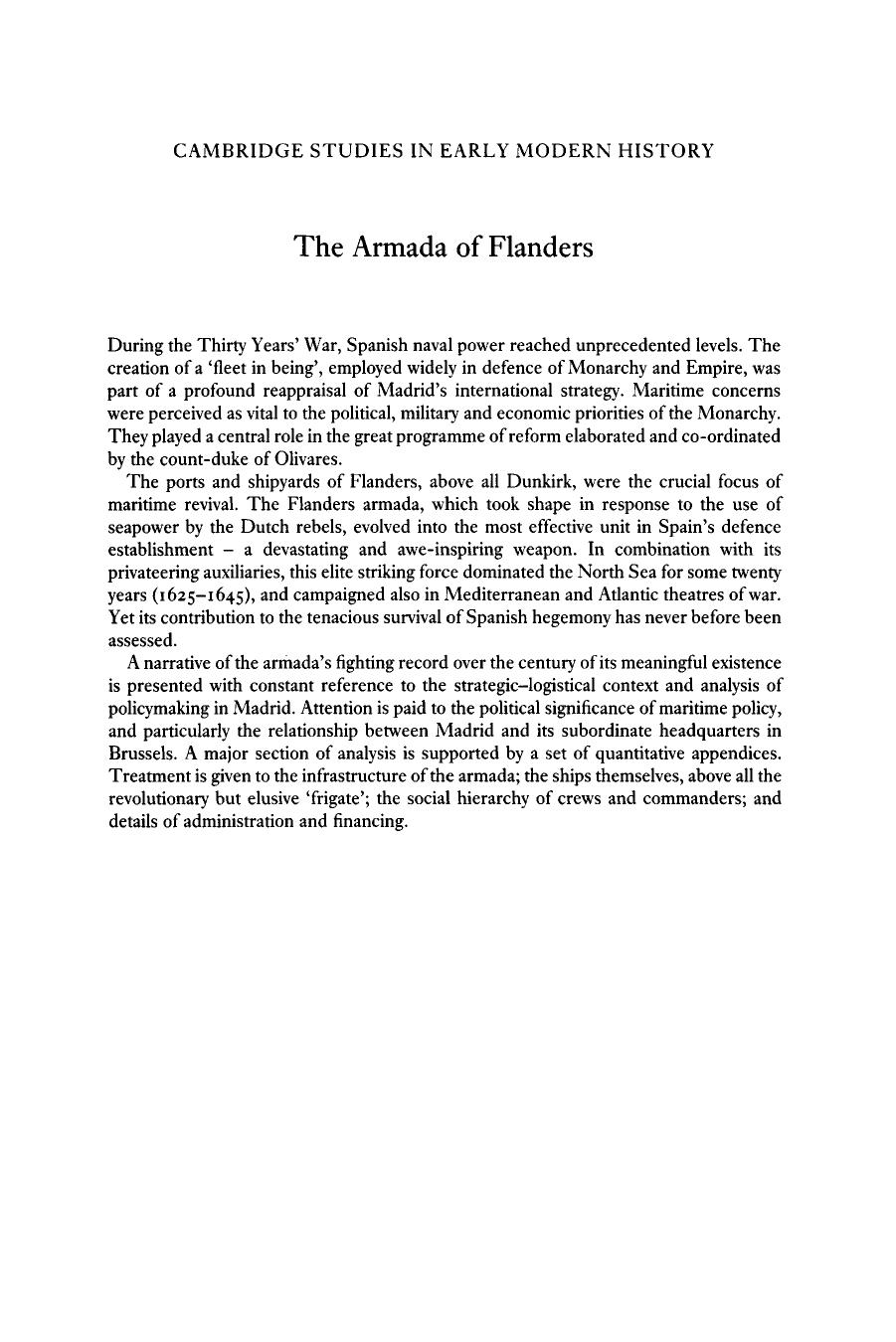 The Armada of Flanders: Spanish Maritime Policy and European War, 1568-1668 by R. A. Stradling