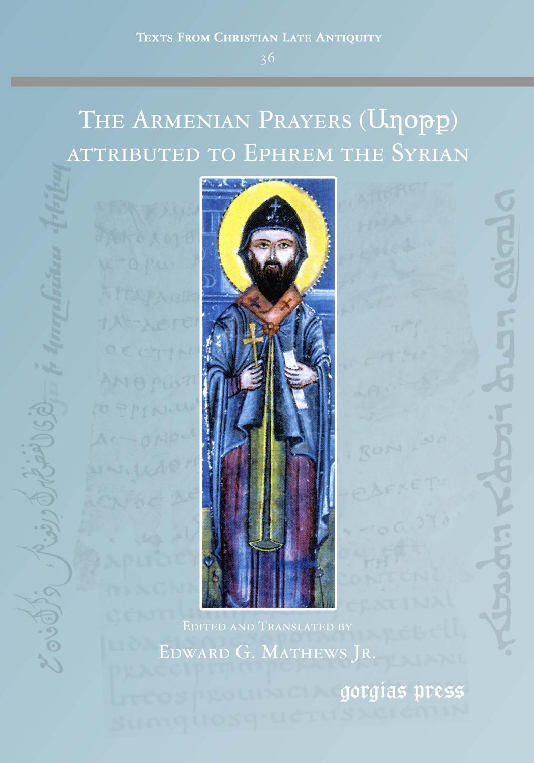 The Armenian Prayers attributed to Ephrem the Syrian by Edward G. Mathews Jr