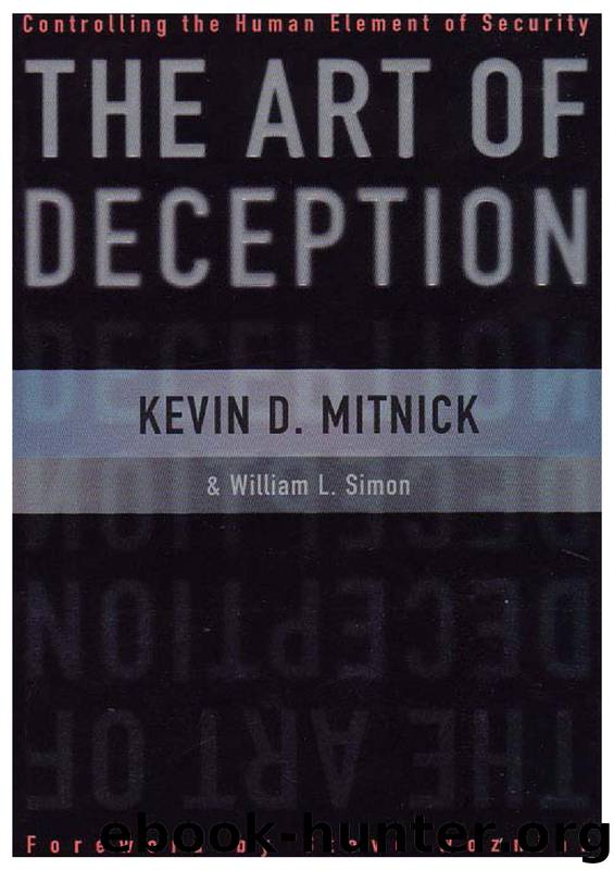 The Art Of Deception by Kevin Mitnick