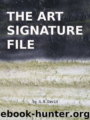 The Art Signature File by David Gerard